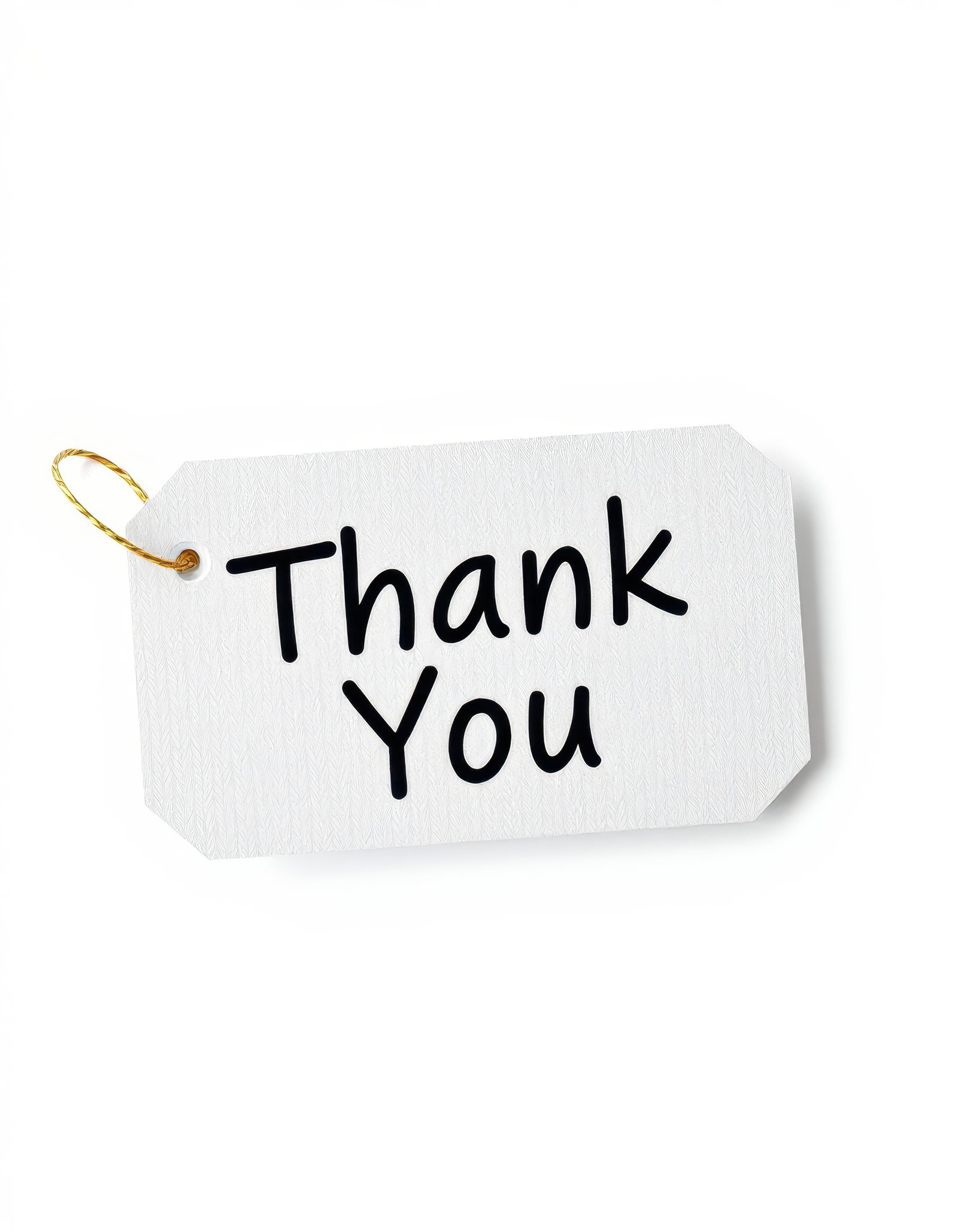 Perfectly crafted thank you tag for gratitude and appreciation in gift-giving situations